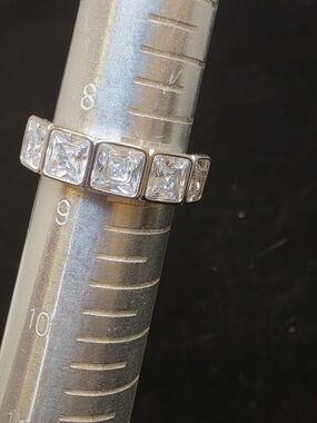 Classic Square-Cut CZ Eternity Band